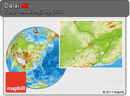 Physical Location Map of Dalai