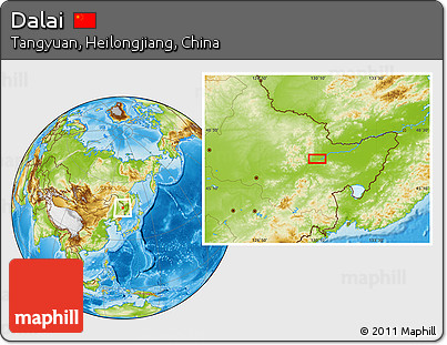 Physical Location Map of Dalai