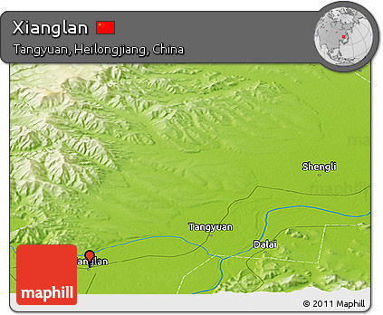 Physical Panoramic Map of Xianglan