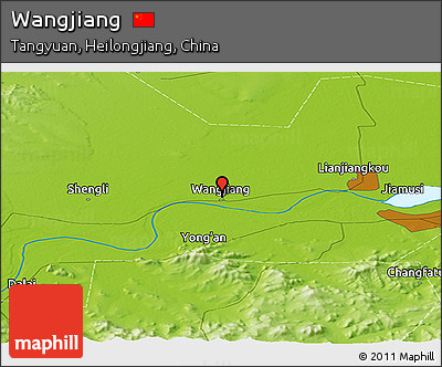 Physical Panoramic Map of Wangjiang