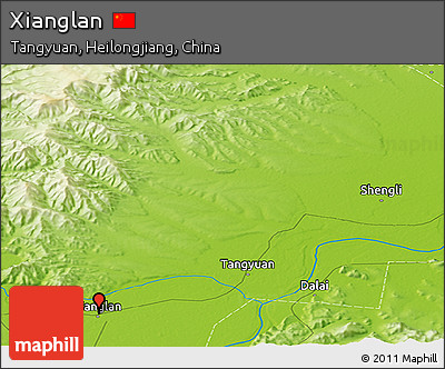 Physical Panoramic Map of Xianglan