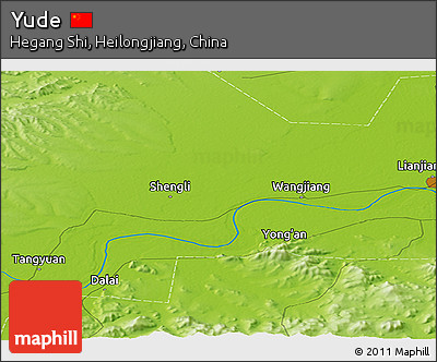 Physical Panoramic Map of Yude