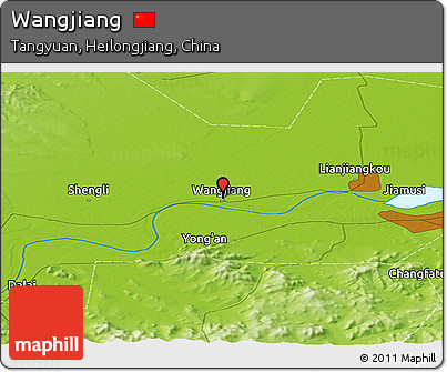 Physical Panoramic Map of Wangjiang
