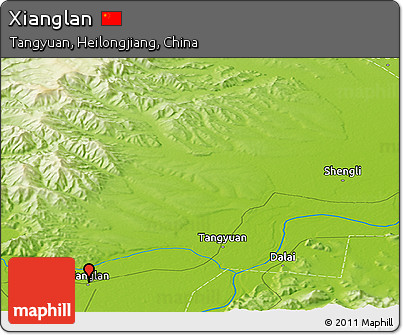 Physical Panoramic Map of Xianglan