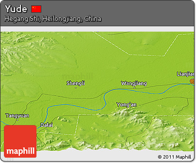 Physical Panoramic Map of Yude