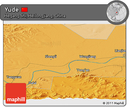 Political Panoramic Map of Yude