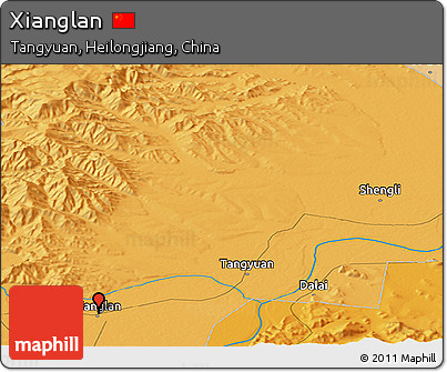 Political Panoramic Map of Xianglan