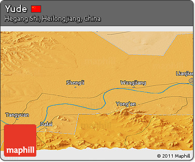 Political Panoramic Map of Yude
