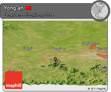 Satellite Panoramic Map of Yong'an
