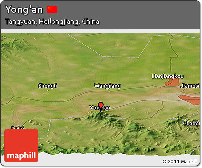Satellite Panoramic Map of Yong'an