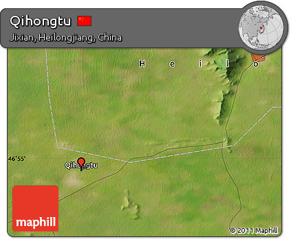 Satellite Map of Qihongtu