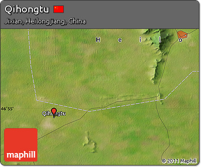 Satellite Map of Qihongtu