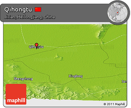 Physical Panoramic Map of Qihongtu