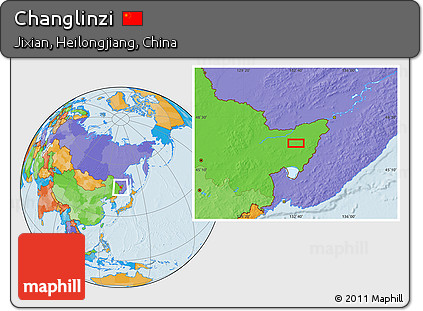 Political Location Map of Changlinzi