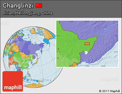 Political Location Map of Changlinzi