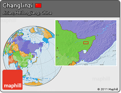 Political Location Map of Changlinzi