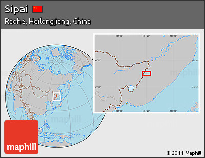 Gray Location Map of Sipai