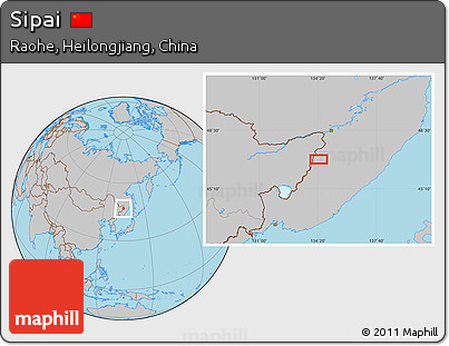 Gray Location Map of Sipai