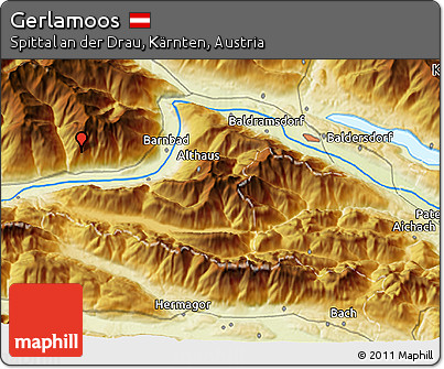 Physical 3D Map of Gerlamoos