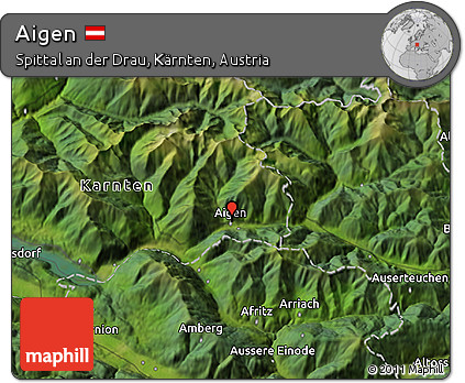 Satellite 3D Map of Aigen