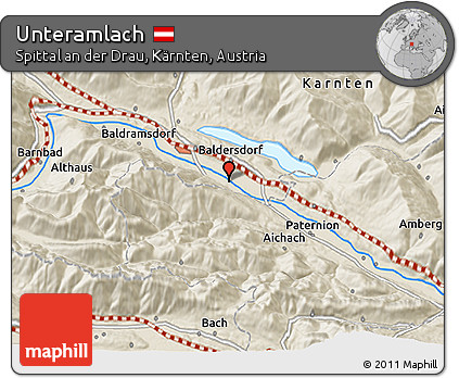 Shaded Relief 3D Map of Unteramlach