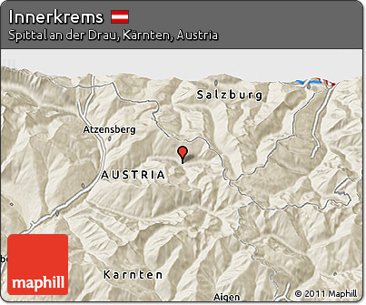 Shaded Relief 3D Map of Innerkrems
