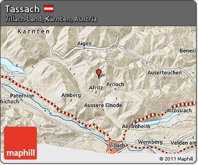 Shaded Relief 3D Map of Tassach