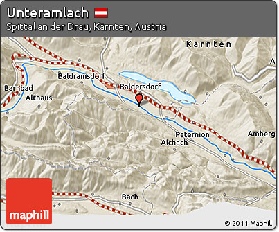 Shaded Relief 3D Map of Unteramlach