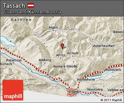 Shaded Relief 3D Map of Tassach