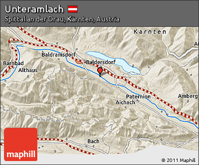 Shaded Relief 3D Map of Unteramlach