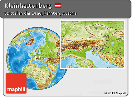 Physical Location Map of Kleinhattenberg