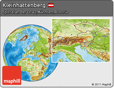 Physical Location Map of Kleinhattenberg