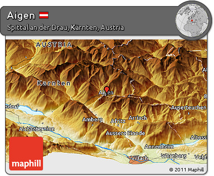 Physical Panoramic Map of Aigen