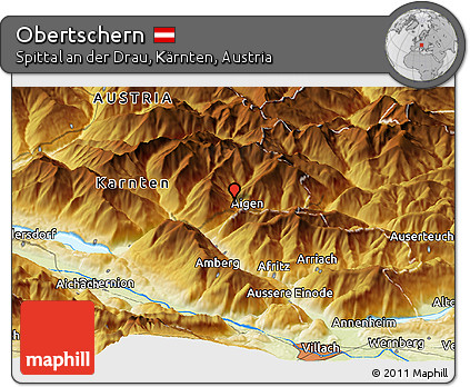 Physical Panoramic Map of Obertschern