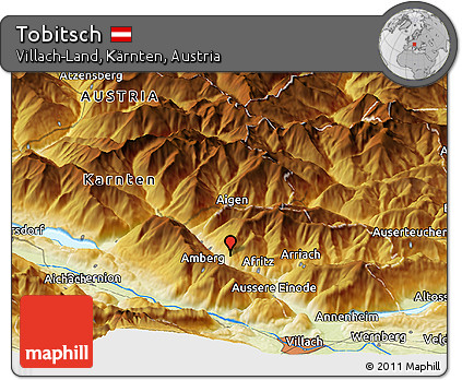Physical Panoramic Map of Tobitsch