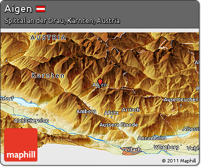 Physical Panoramic Map of Aigen