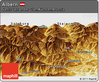 Physical Panoramic Map of Albern