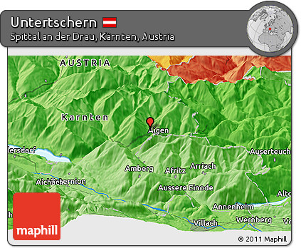 Political Panoramic Map of Untertschern