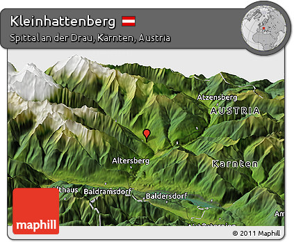 Satellite Panoramic Map of Kleinhattenberg
