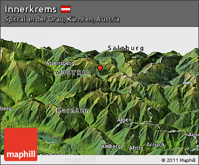 Satellite Panoramic Map of Innerkrems