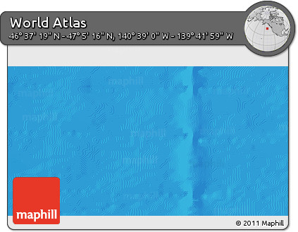 Physical 3D Map of the Area around 46° 51' 18" N, 140° 10' 30" W