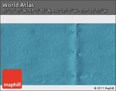 Satellite 3D Map of the Area around 46° 51' 18" N, 140° 10' 30" W