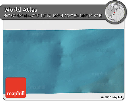 Satellite 3D Map of the Area around 46° 51' 18" N, 141° 10' 30" E