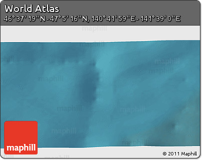 Satellite 3D Map of the Area around 46° 51' 18" N, 141° 10' 30" E