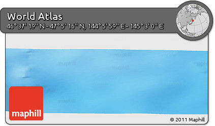 Physical Panoramic Map of the Area around 46° 51' 18" N, 144° 34' 29" E