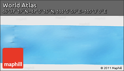 Physical Panoramic Map of the Area around 46° 51' 18" N, 144° 34' 29" E