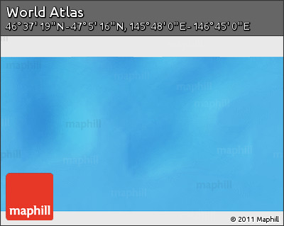 Physical 3D Map of the Area around 46° 51' 18" N, 146° 16' 30" E