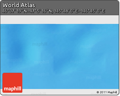 Physical 3D Map of the Area around 46° 51' 18" N, 146° 16' 30" E
