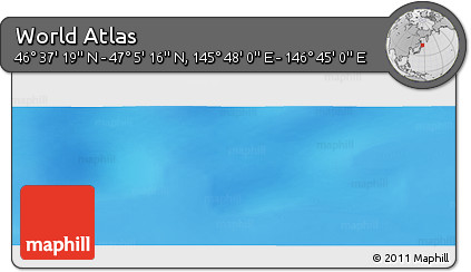 Physical Panoramic Map of the Area around 46° 51' 18" N, 146° 16' 30" E