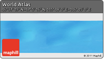 Physical Panoramic Map of the Area around 46° 51' 18" N, 146° 16' 30" E